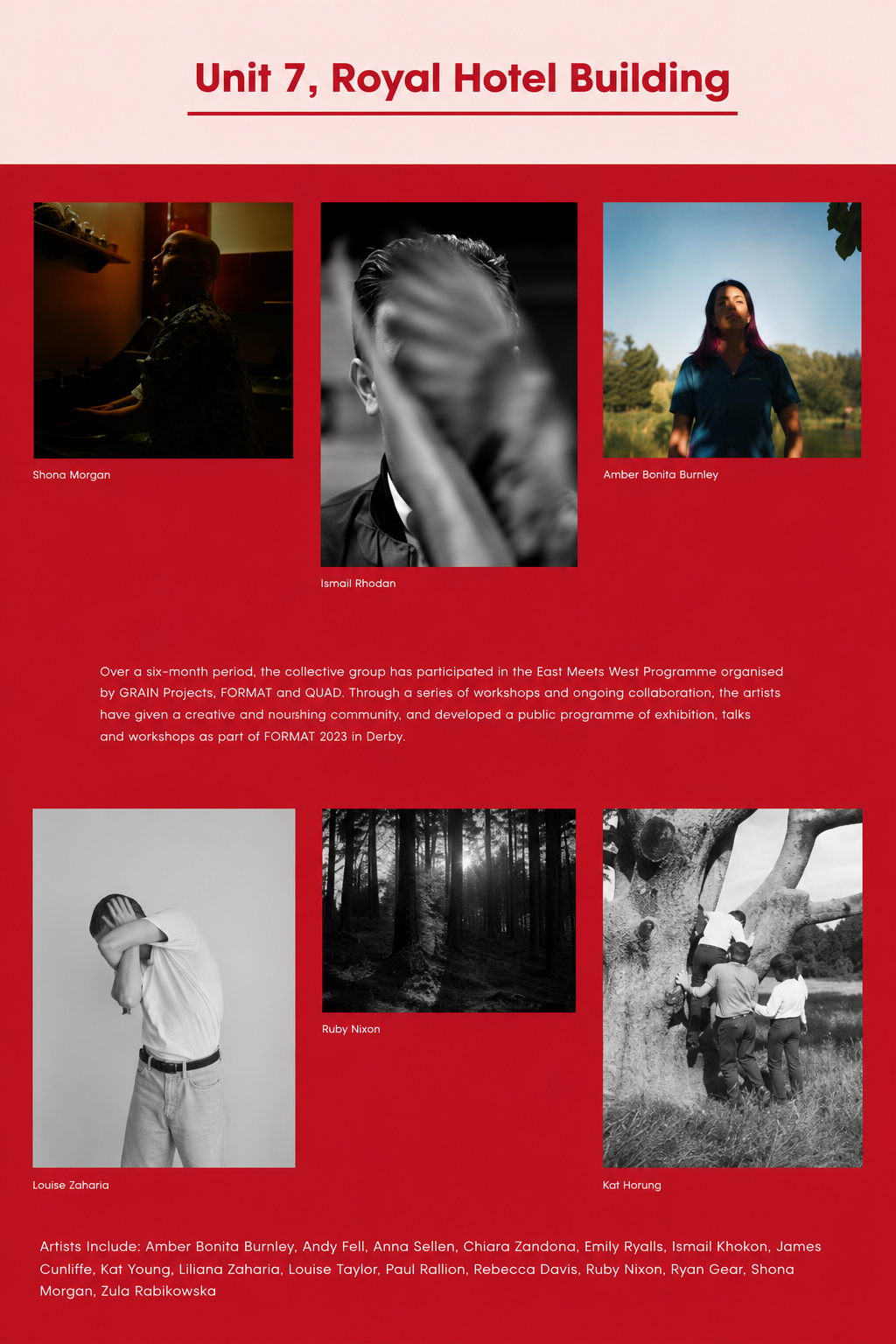 Hidden Worlds artist gallery and East Meets West programme information